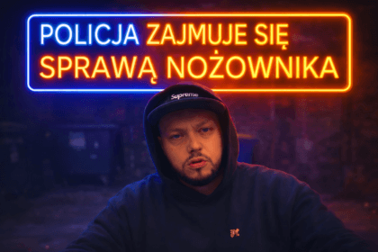 Książulo podczas nagrania w Krakowie, incydent z nożem na ulicy