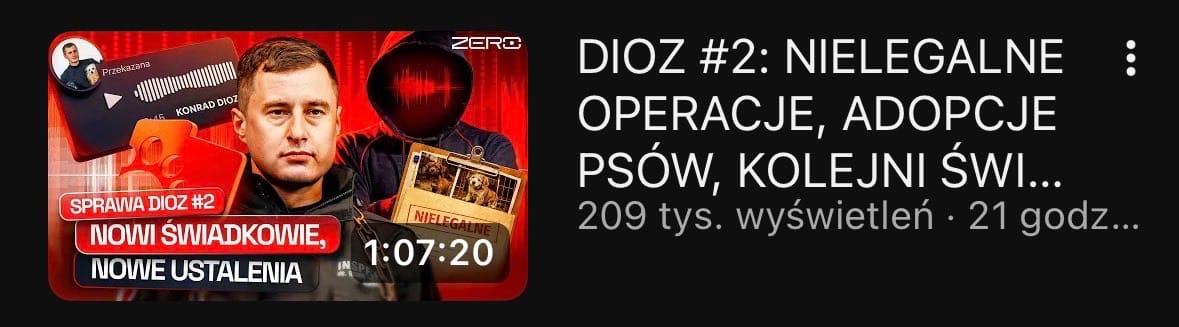Klepsydra vs DIOZ. Sąd nakazał Klepsydrze usunięcie filmów o DIOZ 4 Klepsydra vs DIOZ. Sąd nakazał Klepsydrze usunięcie filmów o DIOZ