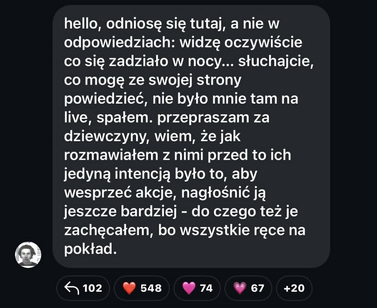 Dresscode kontrowersje livestream Łatwogang
Bagii reakcja na zachowanie ekipy Dresscode
QR kod Taniec z Gwiazdami zbiórka Cancer Fighters
Polsat akcja charytatywna Bagii
Edward Miszczak Taniec z Gwiazdami zbiórka
livestream charytatywny kontrowersje influencerzy Dresscode livestream
Bagii Dresscode
Łatwogang live
Taniec z Gwiazdami QR kod
Polsat zbiórka charytatywna
Fundacja Cancer Fighters
