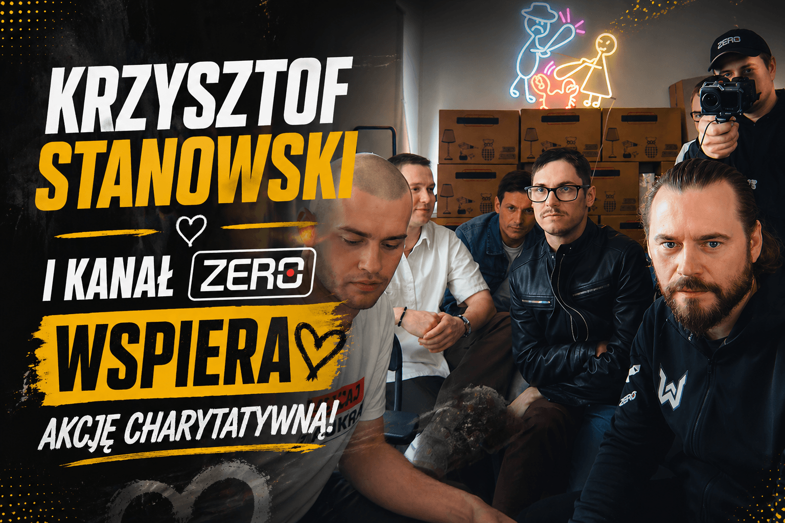 Krzysztof Stanowski podczas livestreamu u Łatwogang wspiera zbiórkę dla Fundacji Cancer Fighters