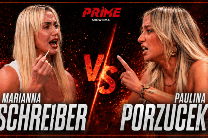 Marianna Schreiber vs Paulina Porzucek podczas konferencji Prime MMA 16, spięcie i prowokacyjne zachowanie zawodniczek na scenie