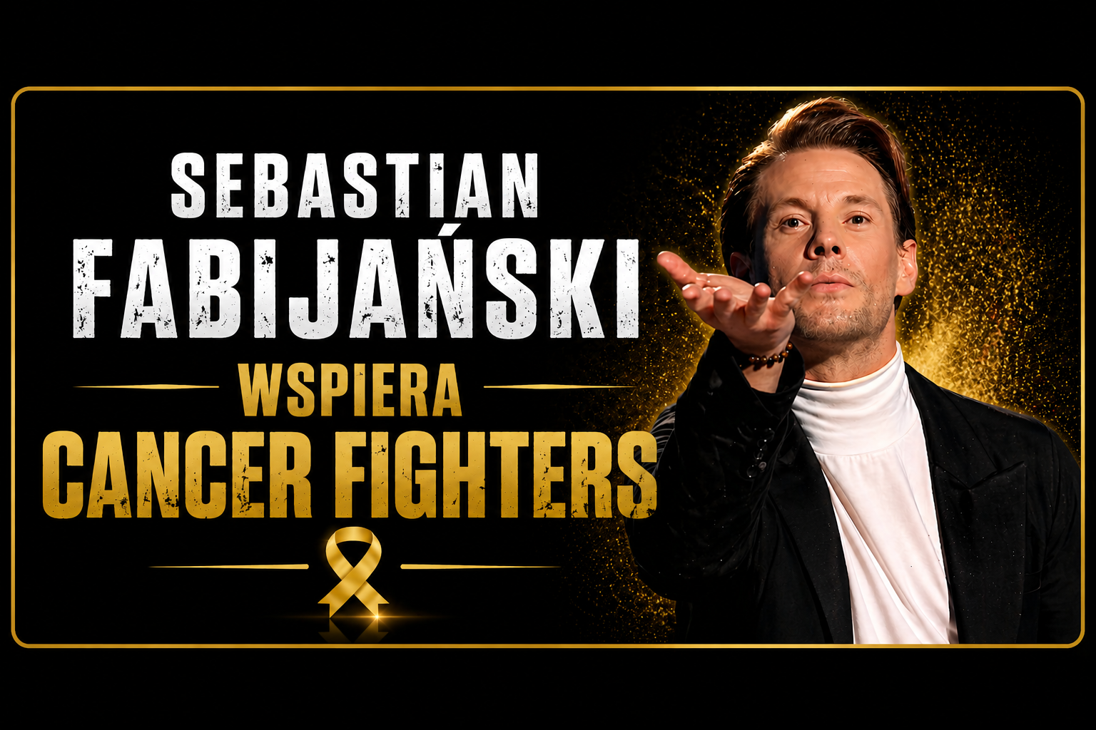 Sebastian Fabijański informuje o charytatywnym obrazie z programu Taniec z gwiazdami przekazanym dla Fundacji Cancer Fighters