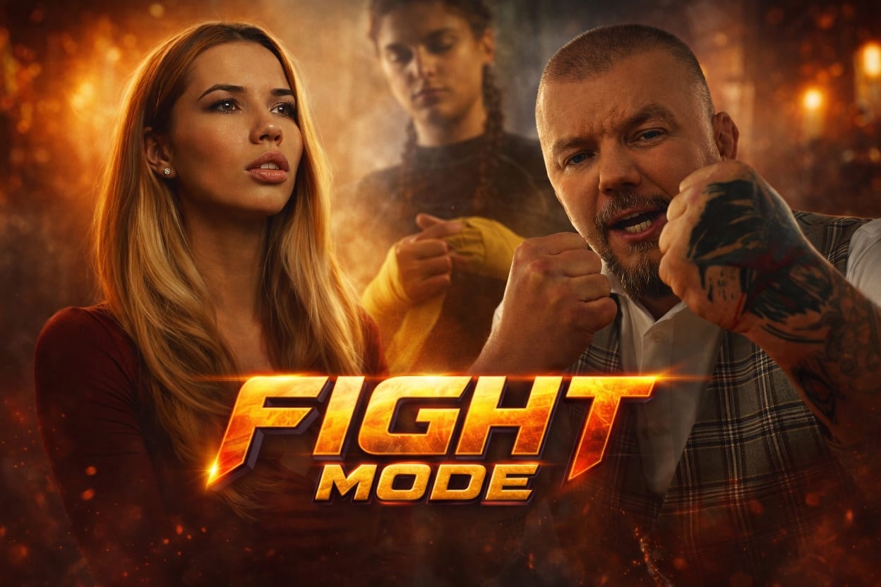 FIGHT MODE grafika zapowiadająca nowinki w federacji. Jak tam Juras i Sandra Kubicka