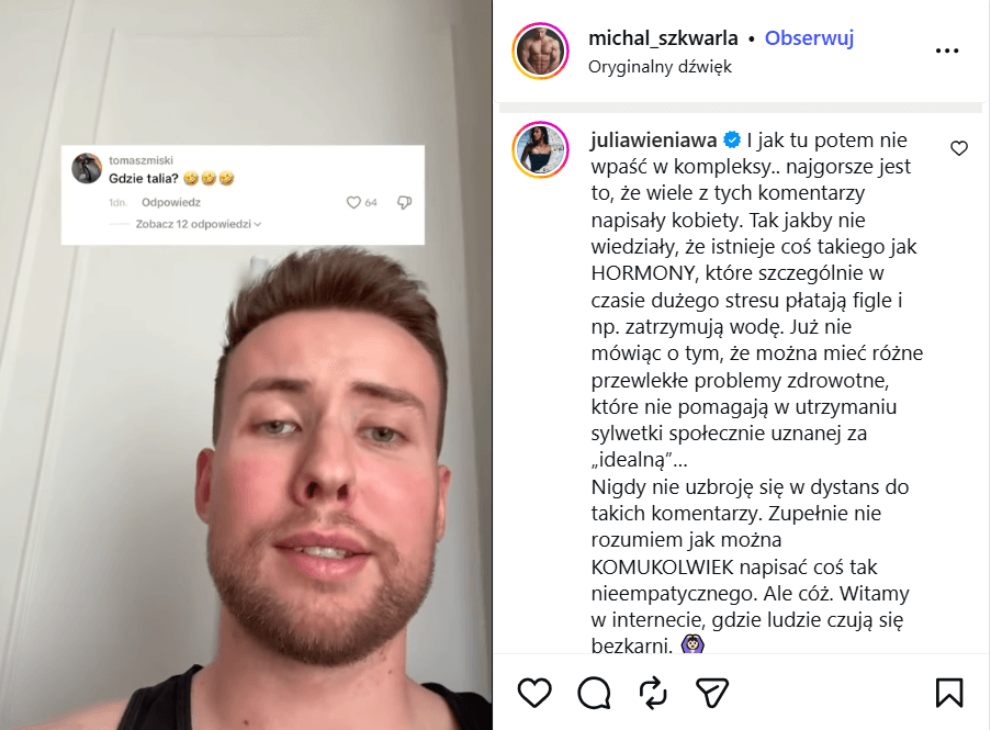 Julia Wieniawa odpowiada na komentarze o sylwetce i mówi o presji wyglądu w internecie