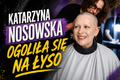 Katarzyna Nosowska podczas charytatywnego streamu Łańcogęga w trakcie golenia głowy przez Agatę Kuleszę