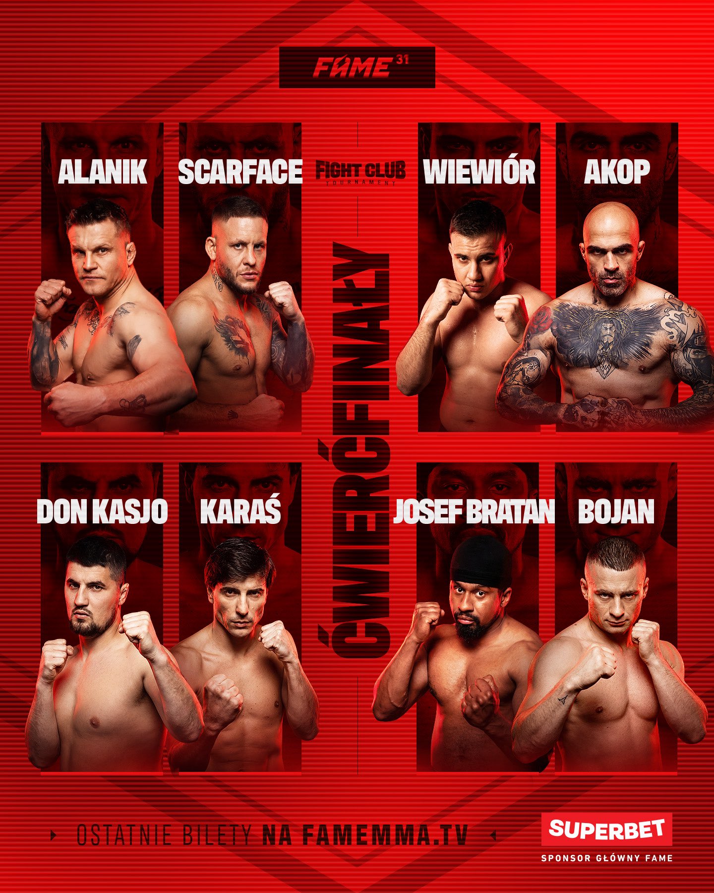 FAME MMA Fight Club turniej
FAME 31 turniej Fight Club
drabinka Fight Club FAME 31
kto wygra Fight Club FAME
