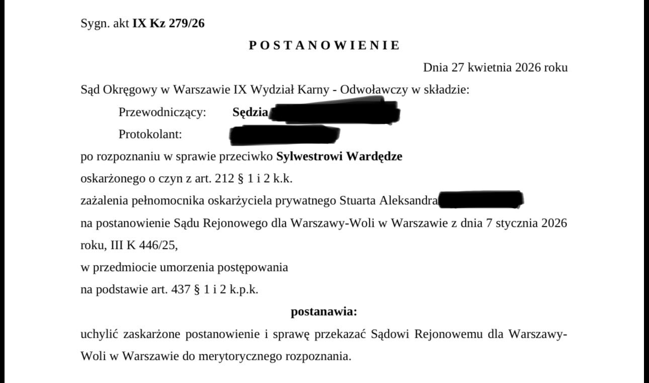 Stuart Burton sąd
Wardęga Stuu
umorzenie sprawy Wardęga
Stuart Burton ekstradycja
proces Stuu
Wardęga sąd