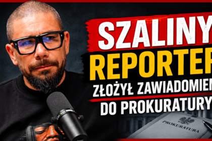 Szalony Reporter pokazuje uszkodzoną oponę w Porsche Macan po zdarzeniu na autostradzie A4