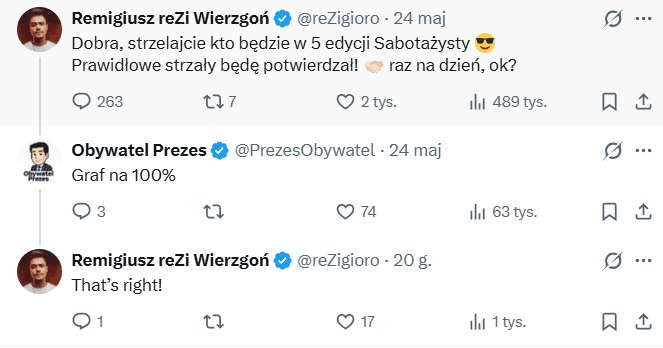 Rezi dosiadł konia i powiedział za dużo… Znamy zwycięzcę show Sabotażysta 5! 2 Graf w najnowszej odsłonie Sabotażysty