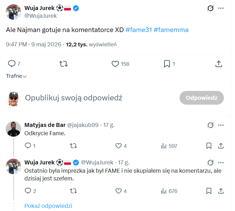 Wyniki FAME MMA 31
Fame MMA 31 podsumowanie gali. Kto wygrał?