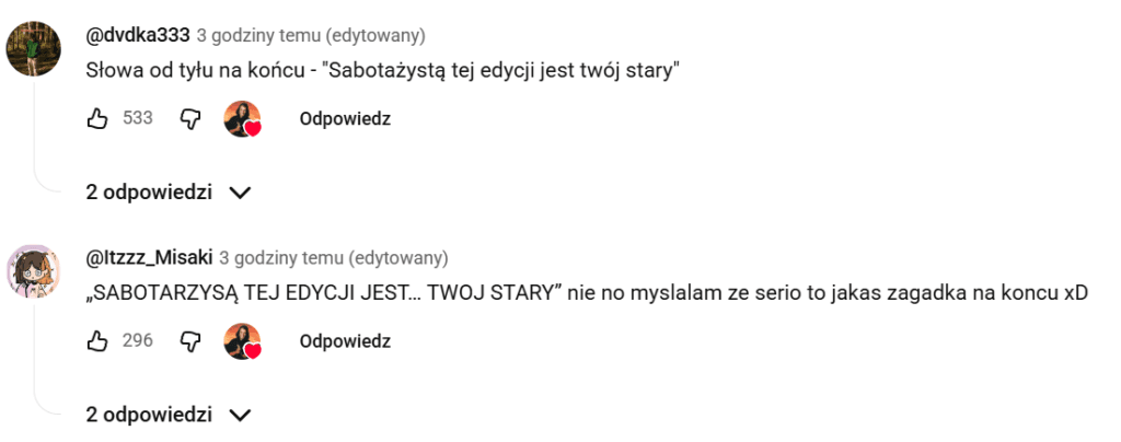 Rezi dosiadł konia i powiedział za dużo… Znamy zwycięzcę show Sabotażysta 5! 6 Komentarze pod utworem Sabotażysta - Tribbs , Diiya feat. reZigiusz.