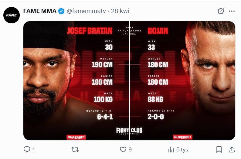 Typowanie FAME MMA 31. Pełna karta walk i faworyci. Kto wygra turniej?