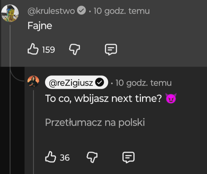 Sabotażysta 6 jeszcze nie powstaje, a widzowie już wskazali dwóch uczestników 3 Dzinold Sabotażysta
Dzinold Rezi
Dzinold tłumaczy brak odpowiedzi
Wardęga Sabotażysta 6