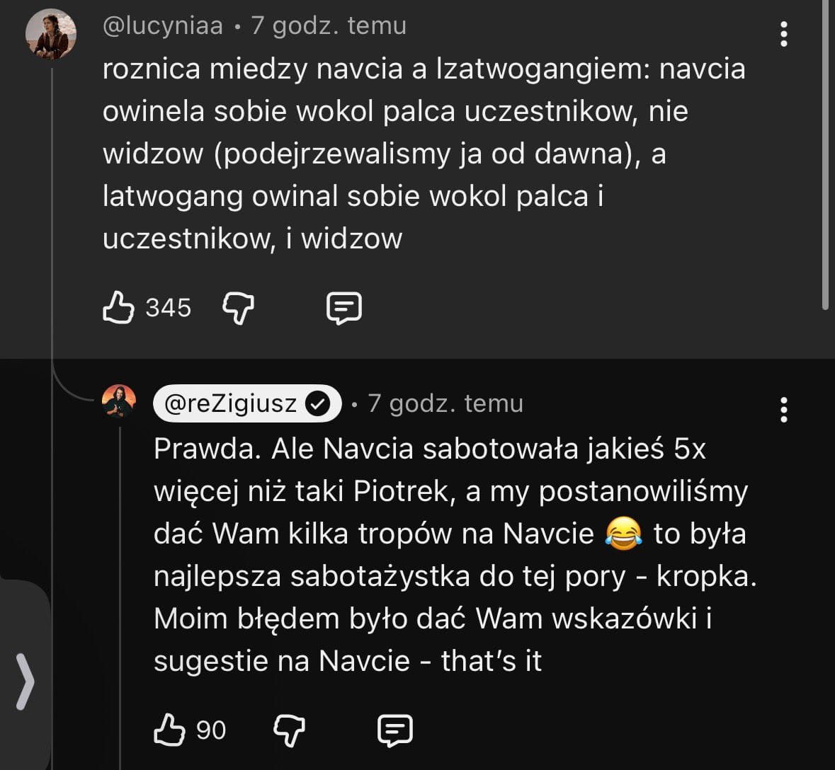 Sabotażysta 5: Navcia mierzy się z hejtem, a widzowie analizują decyzje produkcji 5 Navcia Sabotażysta 5
Sabotażysta 5 finał
Navcia sabotażystka
Navcia Rezi