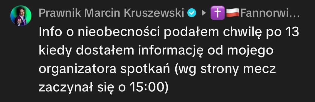 Prawo Marcina kontra organizatorzy. Dwie wersje jednej nieobecności 4 dlaczego Prawo Marcina nie pojawił się na meczu charytatywnym
Prawo Marcina wyjaśnia swoją nieobecność
organizatorzy odpowiadają Prawu Marcina