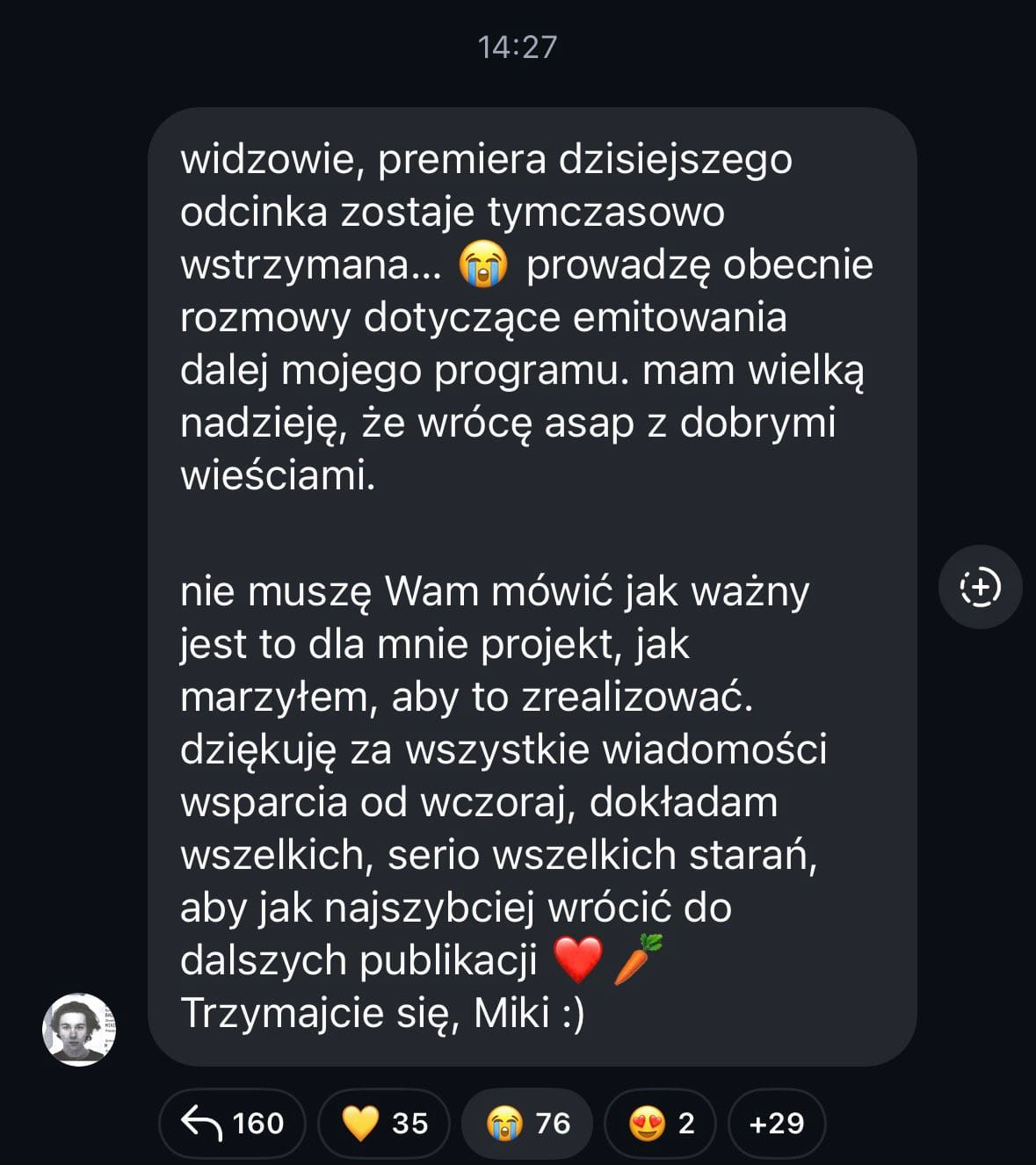 Bagi problemy z programem
program Bagiego zablokowany
Bagi wydał oświadczenie
Farma Bagiego wstrzymana