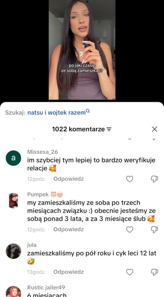 Natsu o przyszłości związku
Natsu zdradziła plany na przyszłość
Natsu i Wojtek po Tańcu z Gwiazdami