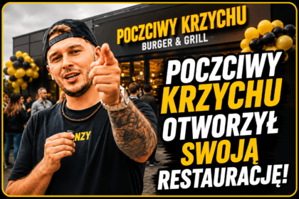 Poczciwy Krzychu podczas otwarcia lokalu Kenzy w Krakowie