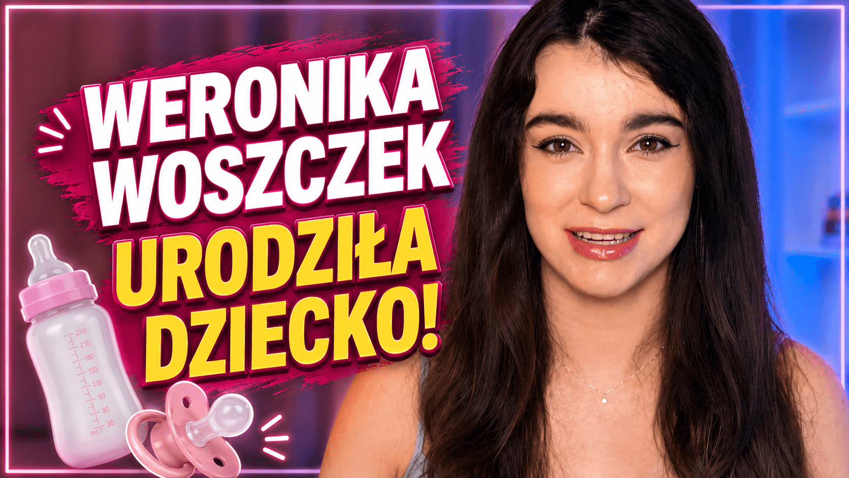 Weronika Woszczek po porodzie trzyma na rękach swoje nowo narodzone dziecko i ogłasza, że została mamą.