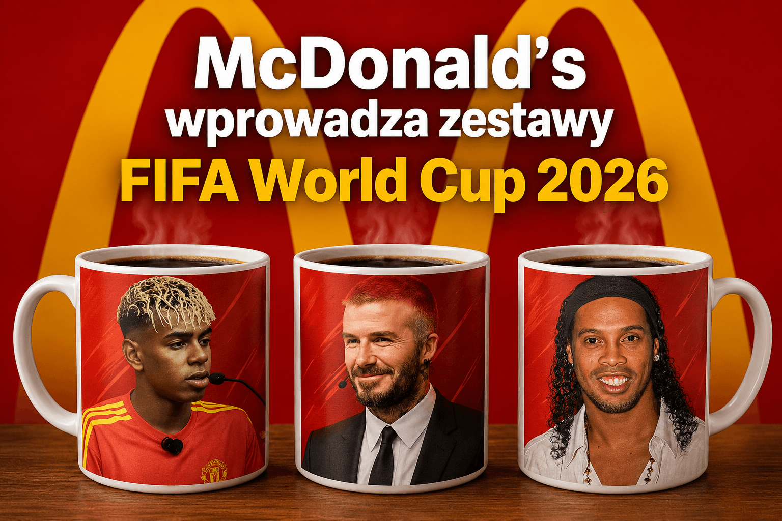 McDonald’s FIFA World Cup 2026 -kolekcjonerskie kubki z Davidem Beckhamem, Ronaldinho, Thierrym Henrym, Heung-Min Sonem, Lamine’em Yamalem i Grimace’em