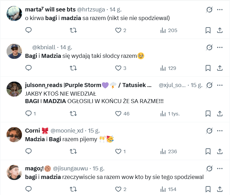 X Bagi i Tarnowska razem komentarze internautów 