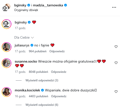 Instagram Bagi i Madzia Tarnowska razem