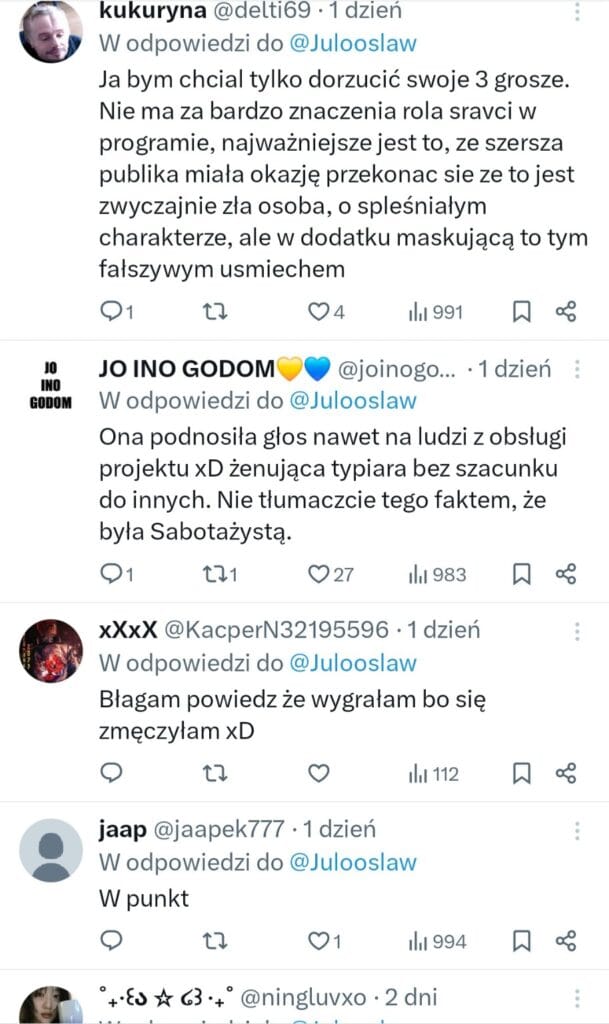 Sabotażysta 5: Navcia mierzy się z hejtem, a widzowie analizują decyzje produkcji 3 Sabotażysta 5 Navcia
Sabotażysta 5 sabotażystka
Sabotażysta 5 kulisy
Sabotażysta 5 Rezi