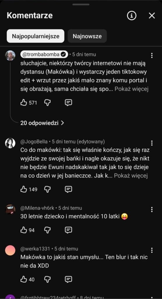Drama Tromby i Makówki