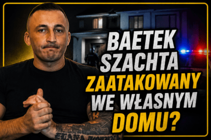Bartek Szachta po doniesieniach o nocnym ataku na jego dom. Według relacji doszło do wybicia szyby i podpalenia drzwi wejściowych.