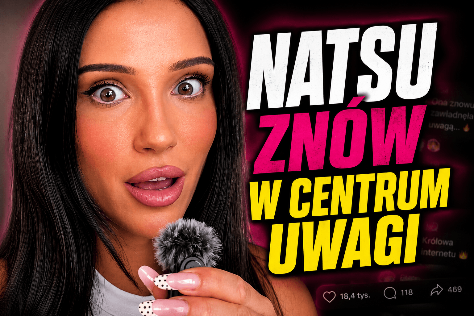 Natsu i Avi znów w centrum uwagi. Raper odpowiedział na głośne słowa influencerki? 1 Natsu podczas jednego z publicznych wydarzeń. Influencerka ponownie znalazła się w centrum dyskusji po słowach Aviego i nagraniu z fanem.