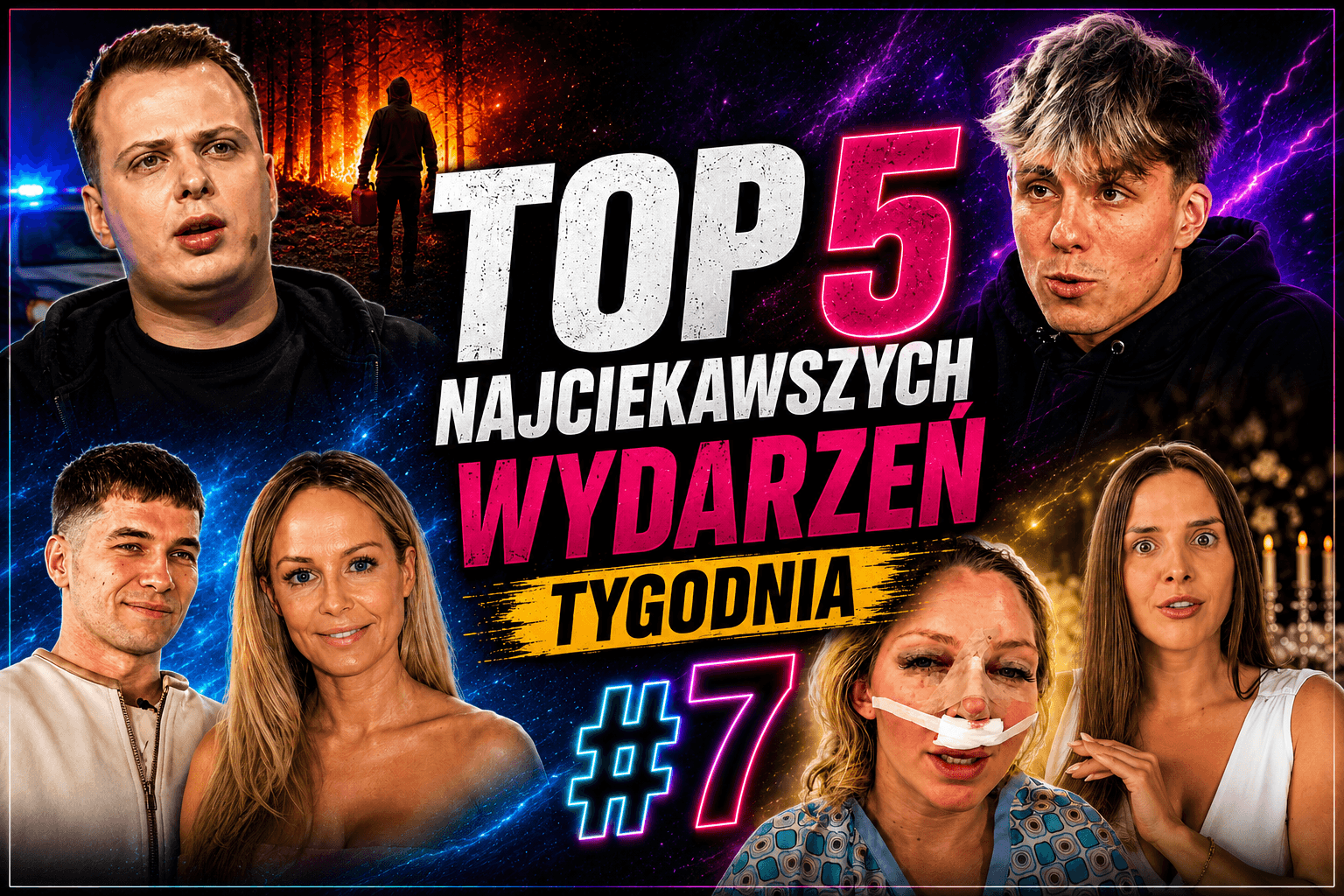 Top 5 najciekawszych wydarzeń tygodnia #7 1 Top 5 najciekawszych wydarzeń tygodnia #7 - kolaż przedstawiający najgłośniejsze wydarzenia polskiego internetu, w tym Nitro, Mortalcia, Małgorzatę Rozenek-Majdan, Marti Renti oraz Olę Nowak.