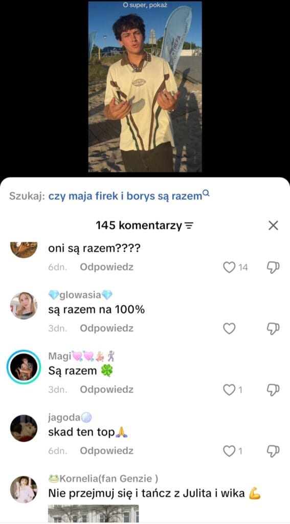 Maja Firek i Borys Ryskala są razem? Detektywi z TikToka mają teorię 3 Maja Firek
Borys Ryskala
Maja Firek i Borys Ryskala razem
Maja Firek Borys Ryskala