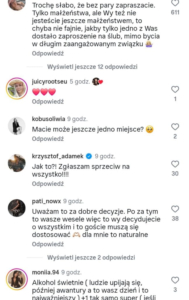 Ola Nowak plus jeden
Ola Nowak dzieci na weselu
influencerzy ślub